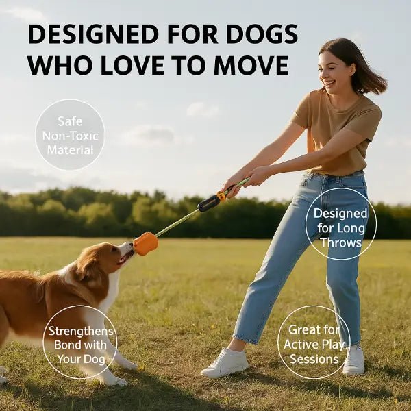 Toy for big dogs designed for long throws and active play sessions