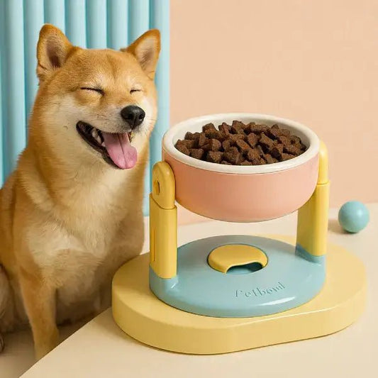 Neck Pain at Mealtime? Elevabowl™ Anti Gulping Pet Feeder Works - Pet Store ED