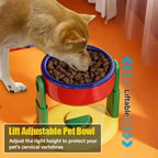 Anti gulping pet feeder with lift design for healthier digestion