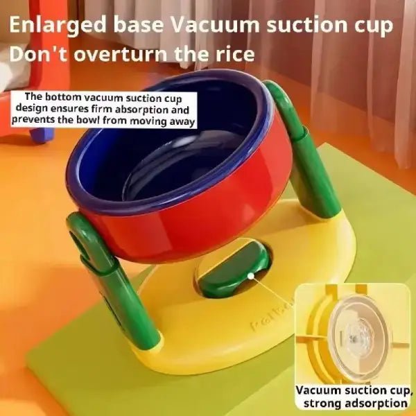 Anti gulping pet feeder with strong base preventing spills and movement