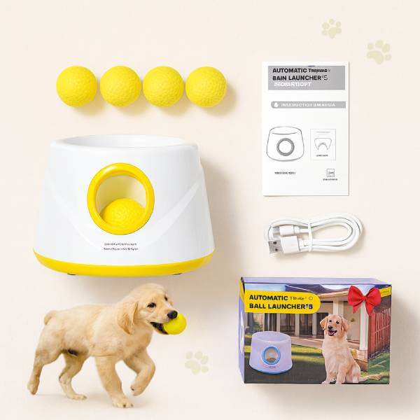 Tired Dog Boredom? Try the Automatic Dog Ball Launcher Today - Pet Store ED