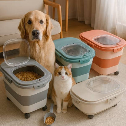 Dog Food Going Stale? Try Our Airtight Collapsible Container
