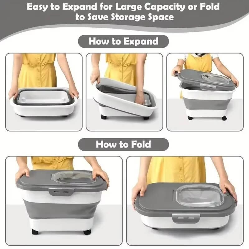 Dog Food Going Stale? Try Our Airtight Collapsible Container - Pet Store ED