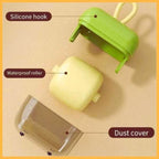 Eco-friendly hair roller with green silicone hook, waterproof roller, and dust cover