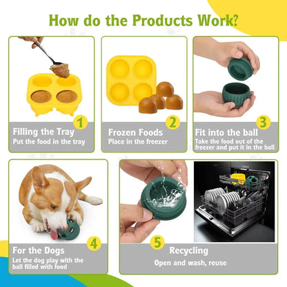 Instructions for using the slow feeder and enrichment ball