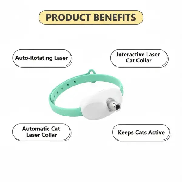 Visual breakdown of smart cat collar showing play benefits and enrichment value.