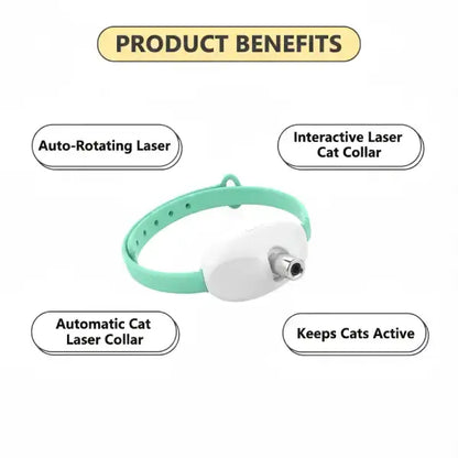 Visual breakdown of smart cat collar showing play benefits and enrichment value.