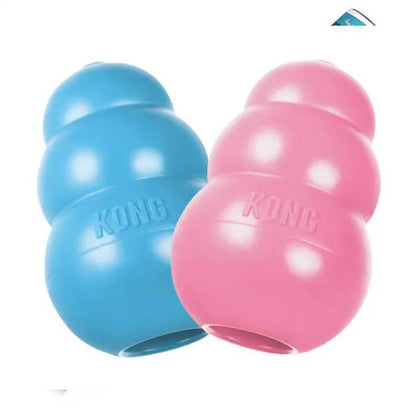 Blue and pink KONG Puppy chew toys for dogs