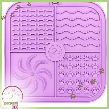 LickSlow: Slow Feeding Mat for Calm & Healthy Pets🐾Reduce Stress! Purple