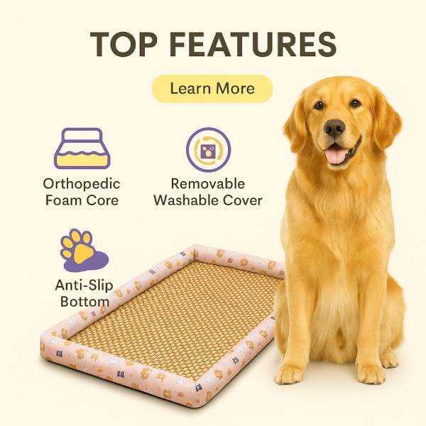Summer Heat Relief? Try This Rattan Cooling Mat for Dogs|Cats - Pet Store ED