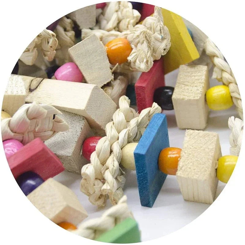 Eco-friendly enrichment toy design with safe materials for birds