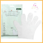Pet disposable glove wipes packaging with a white glove wipe in front