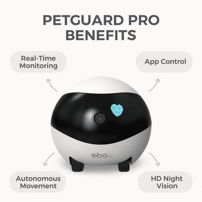 Smart pet camera robot with autonomous movement and HD night vision