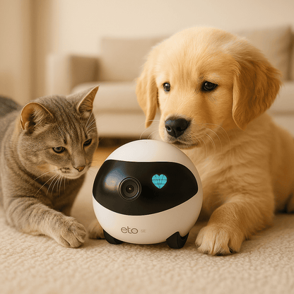 PetGuard Pro camera robot capturing pets indoors