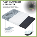 Premium orthopedic pet bed with washable, waterproof, non-slip outer cover layers.
