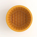 Top down view of the SnugBowl wavy ridge texture built into the feeding base