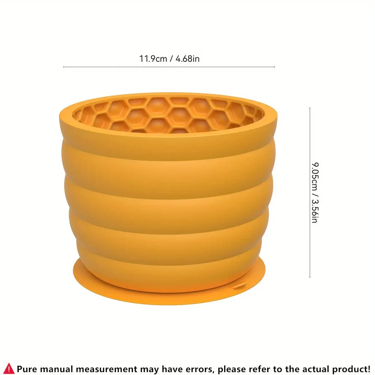 SnugBowl large size orange dog bowl measuring 11.9cm diameter and 9.05cm height