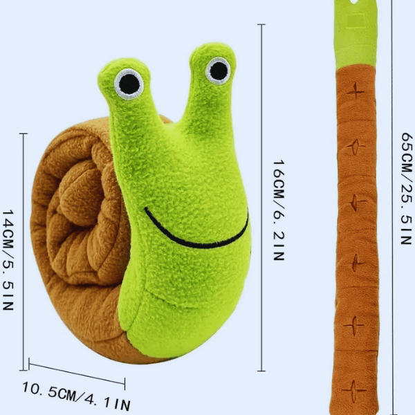 SnugBug dog treat toy size guide: 72 x 7.5cm extended, 18 x 14 x 6.5cm rolled