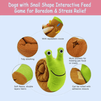 SnugBug snail-shaped dog treat toy, unrolled for a sniffing session