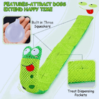 SnugBug snuffle dog treat toy with squeaker, unrolled to hide treats