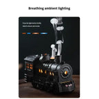 Train diffuser with breathing ambient light, showing how to switch between colour modes