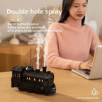 Train diffuser demonstrating its double hole mist spray for quick room humidification