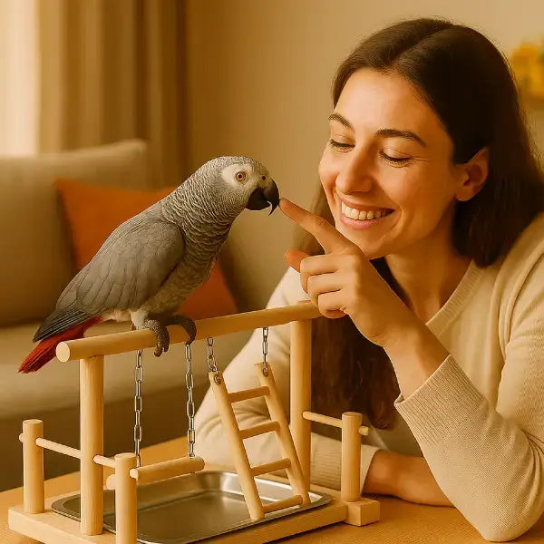 mental stimulation perch for anxious birds