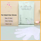 Pet wash-free cleaning gloves with disposable glove wipes, easy to use and carry.