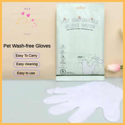 Gentle cleaning gloves for dogs and cats without a mess