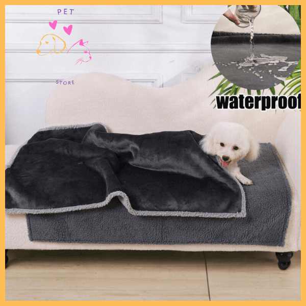 Pet-friendly waterproof blanket for furniture protection and comfort.