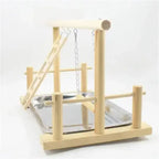 small bird playground made of safe wood