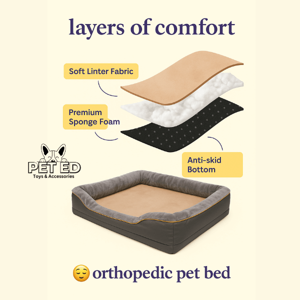 Cross-section of Zlee dog bed from Pet Store ED, highlighting comfort and stability.