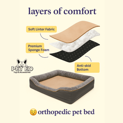 Cross-section of Zlee dog bed from Pet Store ED, highlighting comfort and stability.